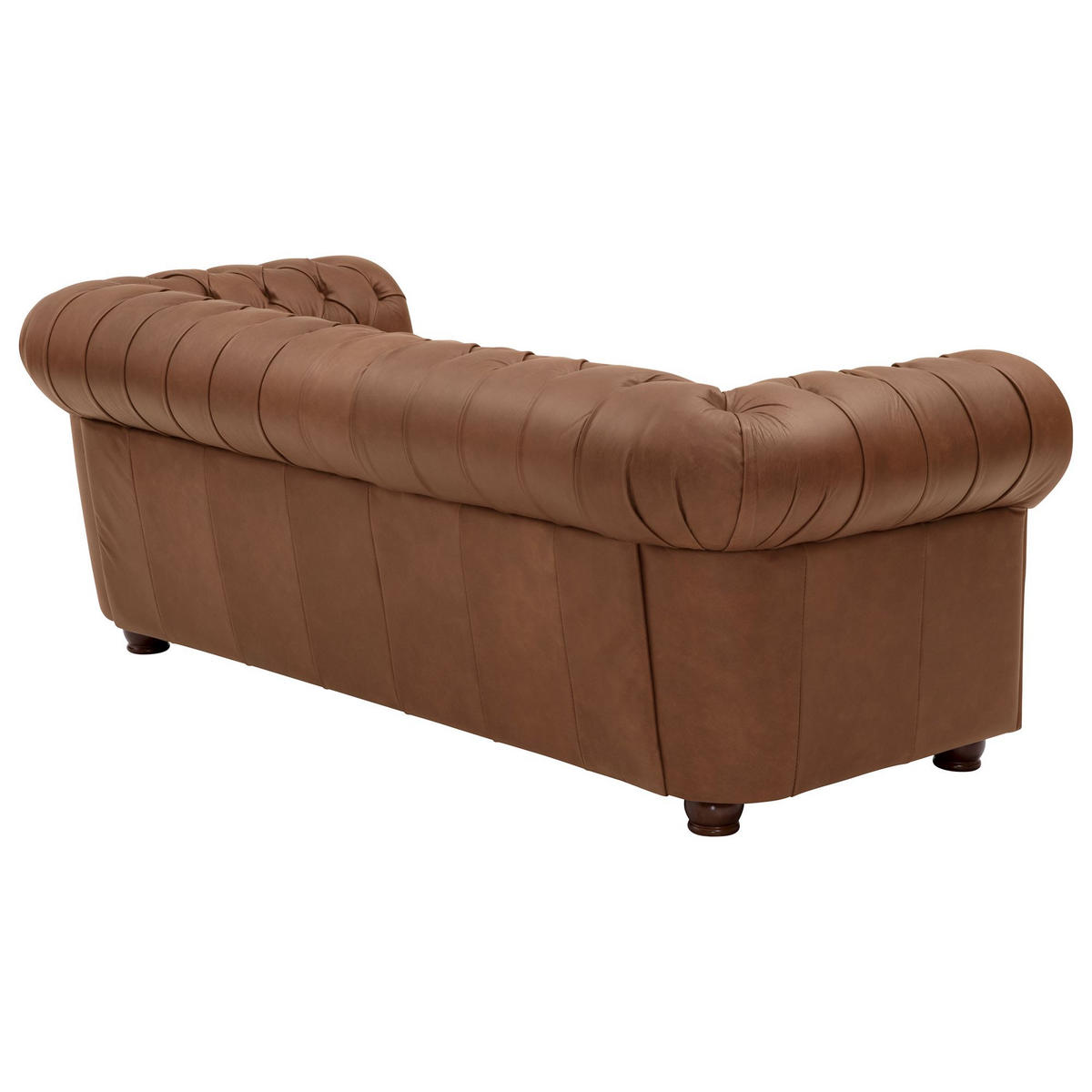 SOFAGARNITUR 3-2-1 Kath Echtleder (Antikoptik) cognac - Cognac, Leder (200/74/98cm) - 58aufmkessel