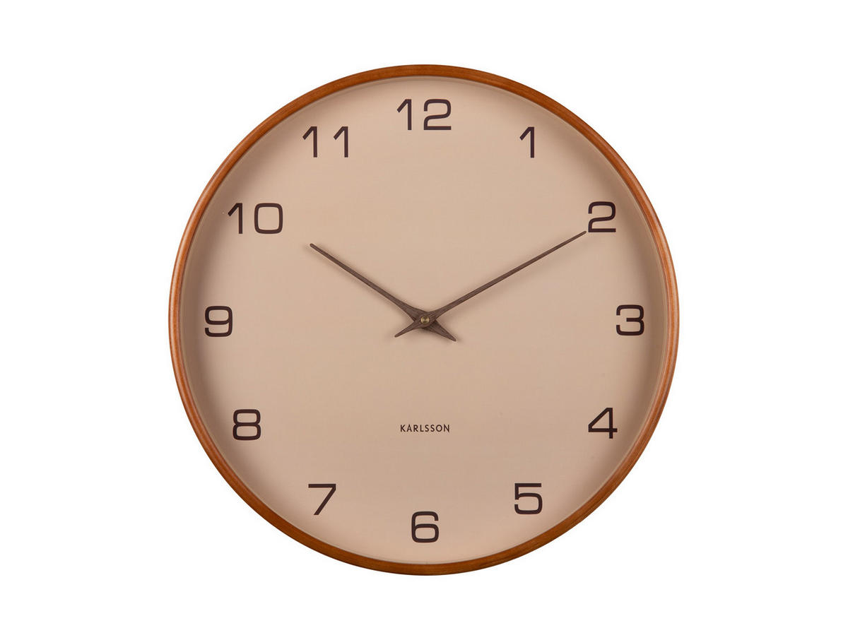WANDUHR Acento Ø40 cm - Braun, Holz (40/40/5cm) - Karlsson