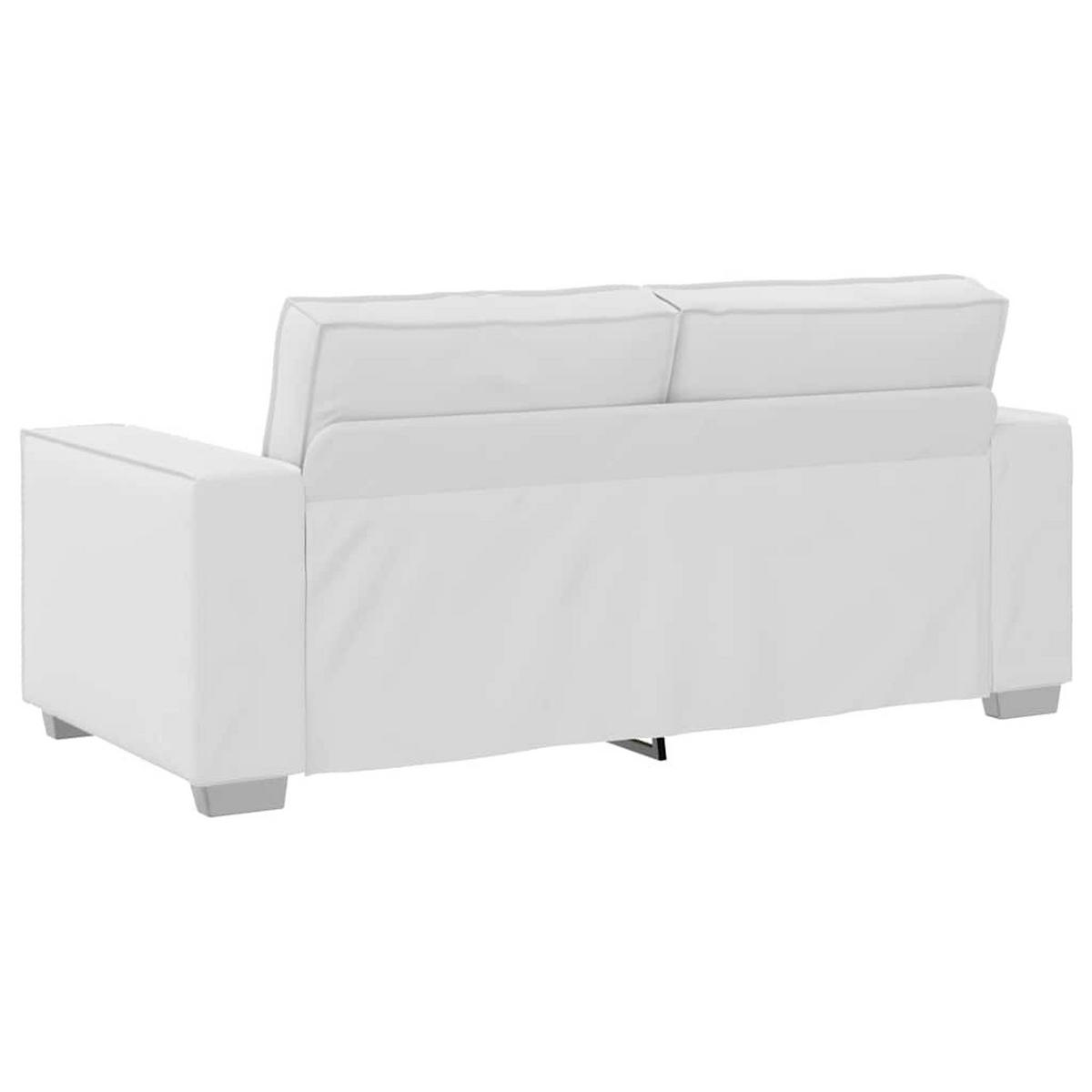 ZWEISITZER-SOFA Weiss 180 Cm Kunstleder - Weiß, Leder (78/84/180cm) - vidaXL
