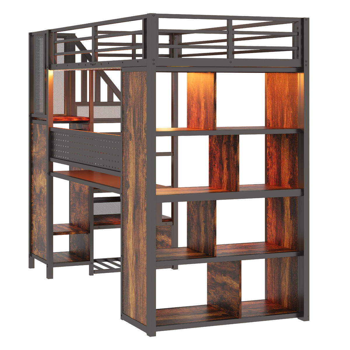 HOCHBETT Metall 90/200 cm Schwarz - Schwarz, Holz/Metall - Raumix