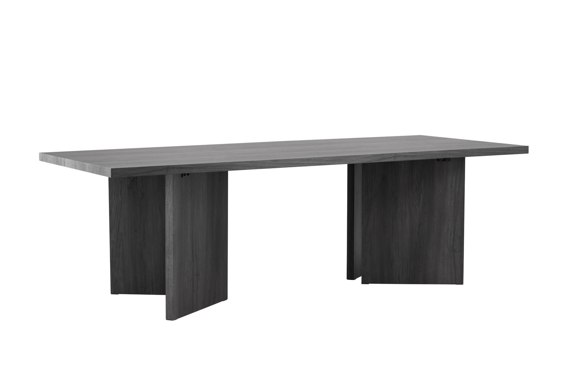 ESSTISCH BASSHOLMEN Schwarz 100x240x75 cm - Schwarz, Holzwerkstoff (240/100/75cm) - FURNLUX