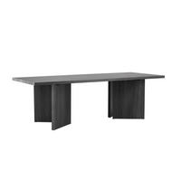 ESSTISCH BASSHOLMEN Schwarz 100x240x75 cm - Schwarz, Holzwerkstoff (240/100/75cm) - FURNLUX