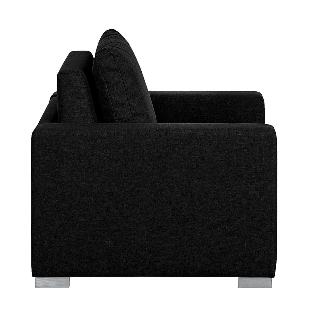 SCHLAFSESSEL - Silberfarben/Schwarz, Textil (110/90/90cm) - home24