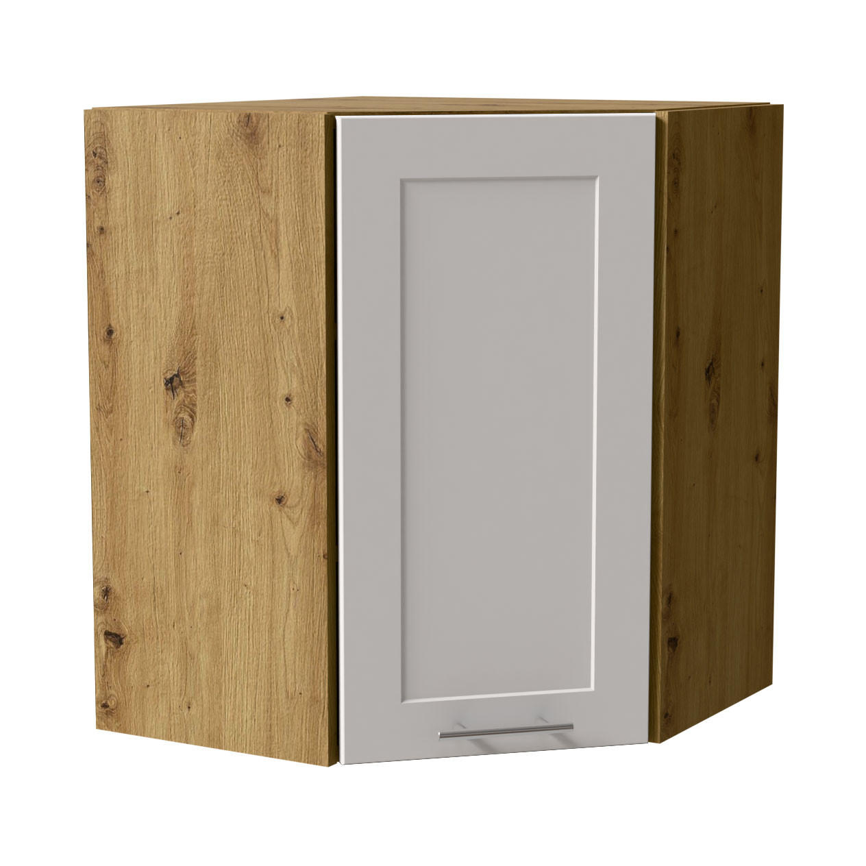 ECKHÄNGESCHRANK Oslo W10/60 Eiche Artisan / Weiß Matt 60 / 60 / 72cm - Eiche Artisan/Weiß, Holz/Holzwerkstoff (60/72/60cm) - Feldmann-Wohnen