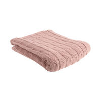 DECKE Cable 170/130 cm - Pink, Textil (130/170cm) - Present Time