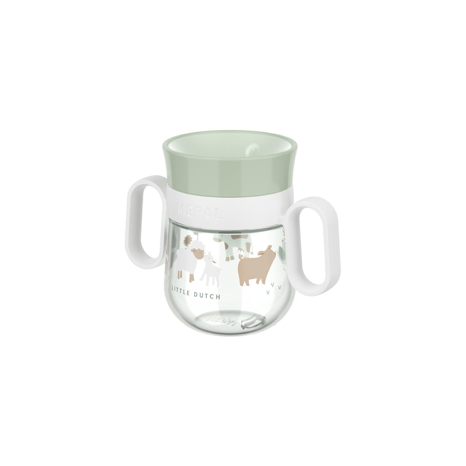360° TRINKLERNBECHER Mio (2025) Little Farm 200 ml - Grün, Kunststoff (0.2L) - Mepal