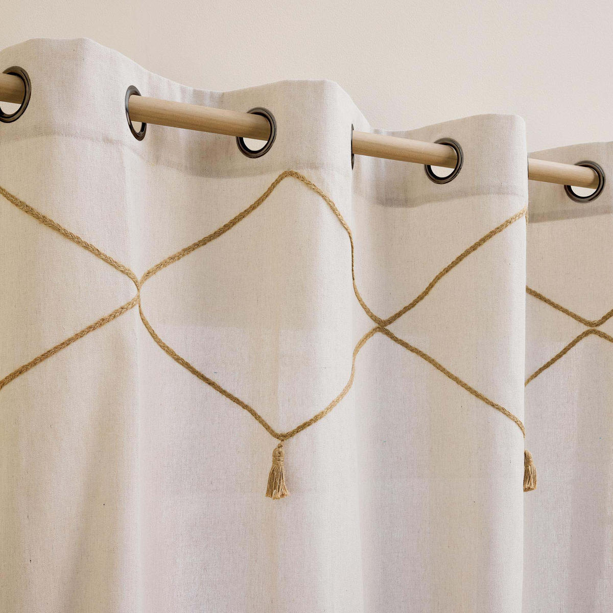 FENSTERVORHANG Jute-Dekor Lacia 140/240 cm - Beige, Textil (240/140cm) - Douceur d´intérieur