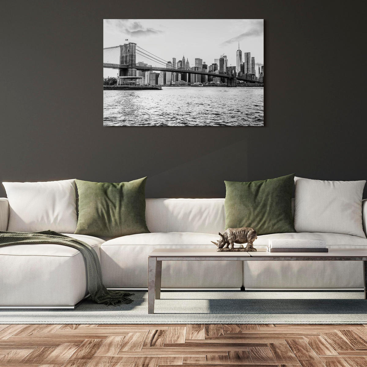 LEINWANDBILD Stadt 120x80 cm - Multicolor, Holz (120/80cm) - LUMASOUL