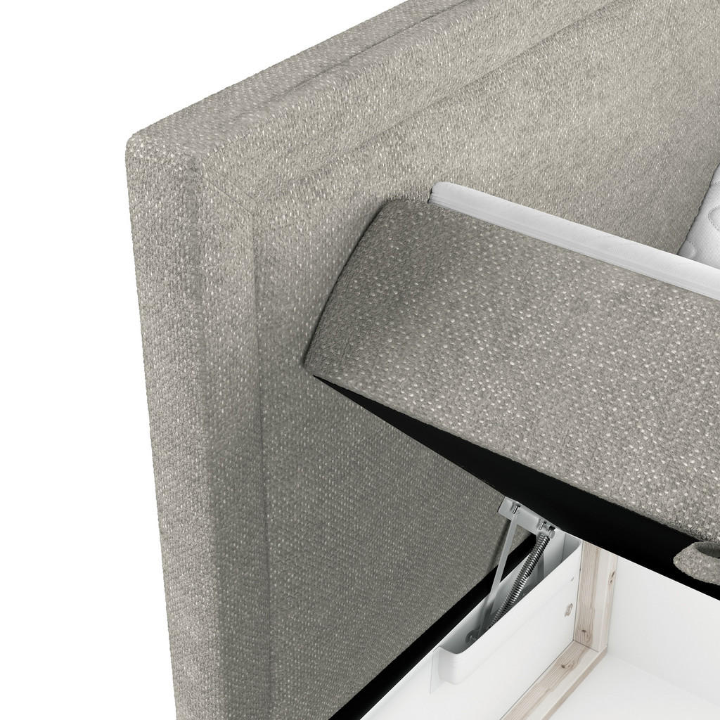 Thumbnail - Maison de Reve Boxbett, Beige, Grau, Textil, Buche, Kiefer, H3, Höhe ca. 20 cm, 200x200 cm, Oeko-Tex® Standard 100, Reac...