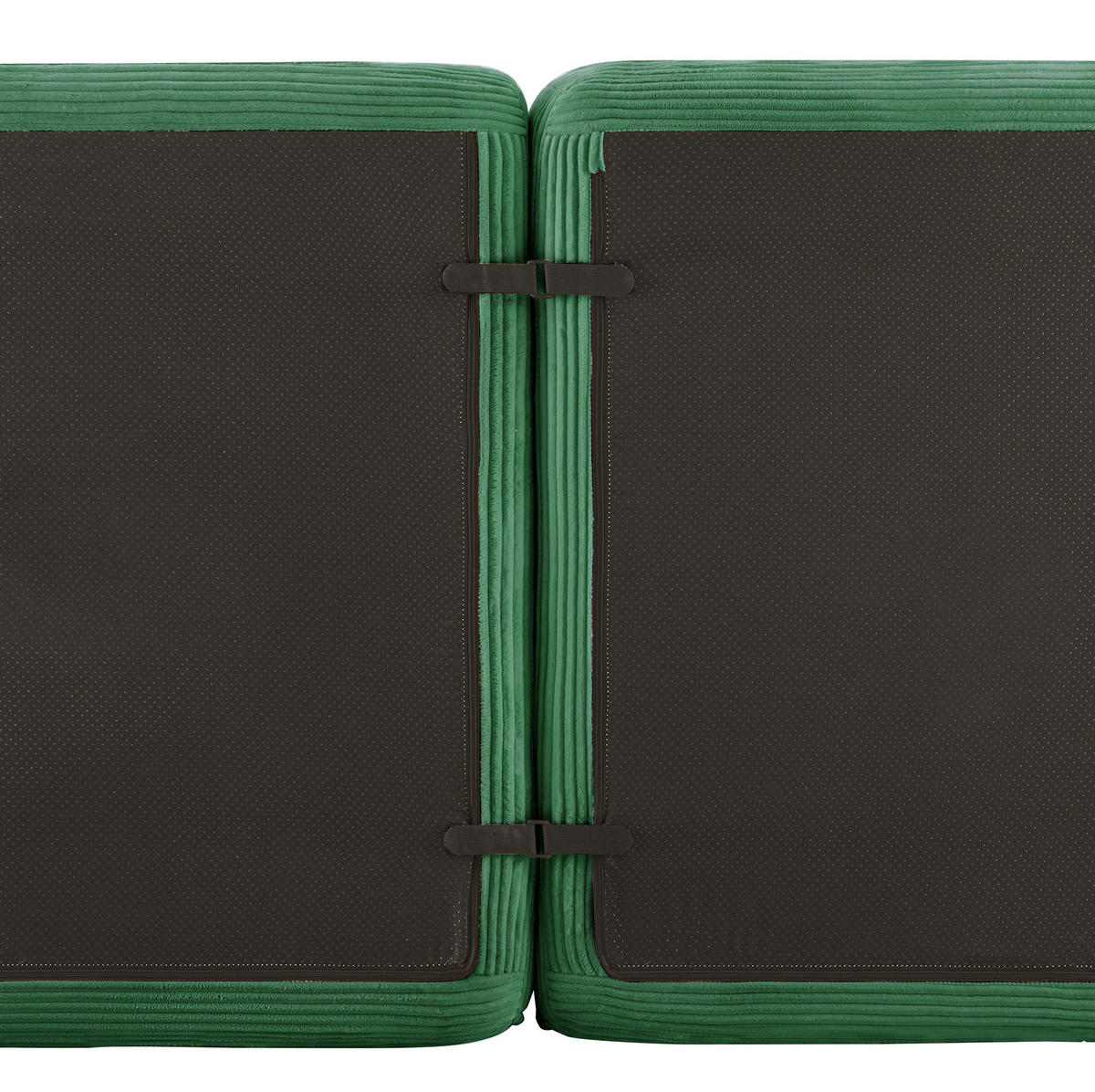 SOFA modular 3-Sitzer mit 74 cm Tiefsitz Cord Grün - Grün, Kunststoff (104/69/293cm) - Meubliv