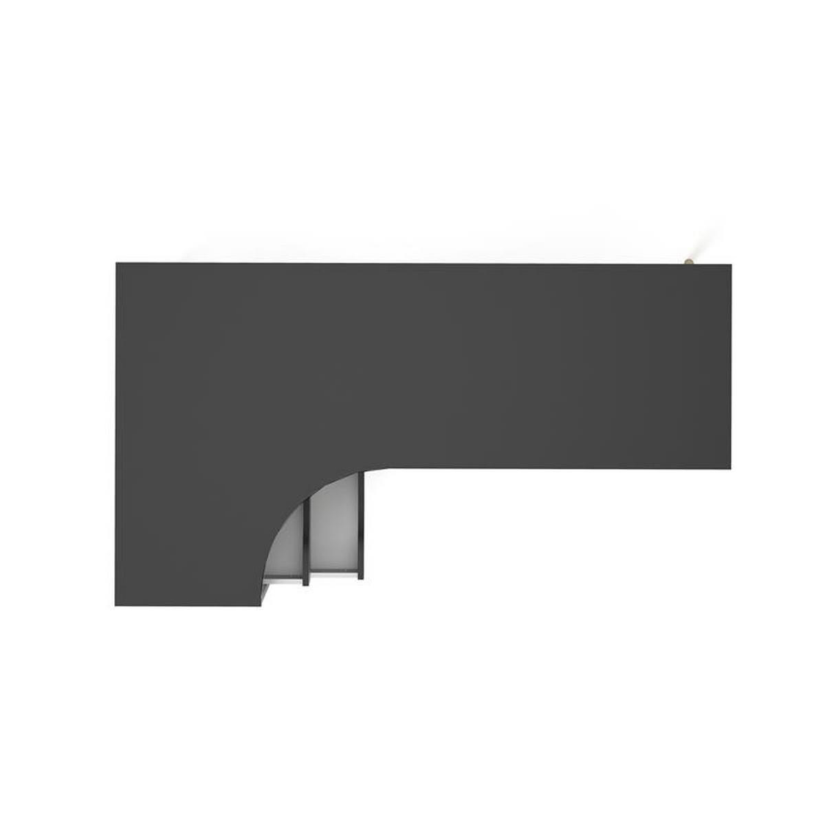 ECKSCHREIBTISCH Weiß - Schwarz, Holzwerkstoff (81/145/76cm) - ebuy24