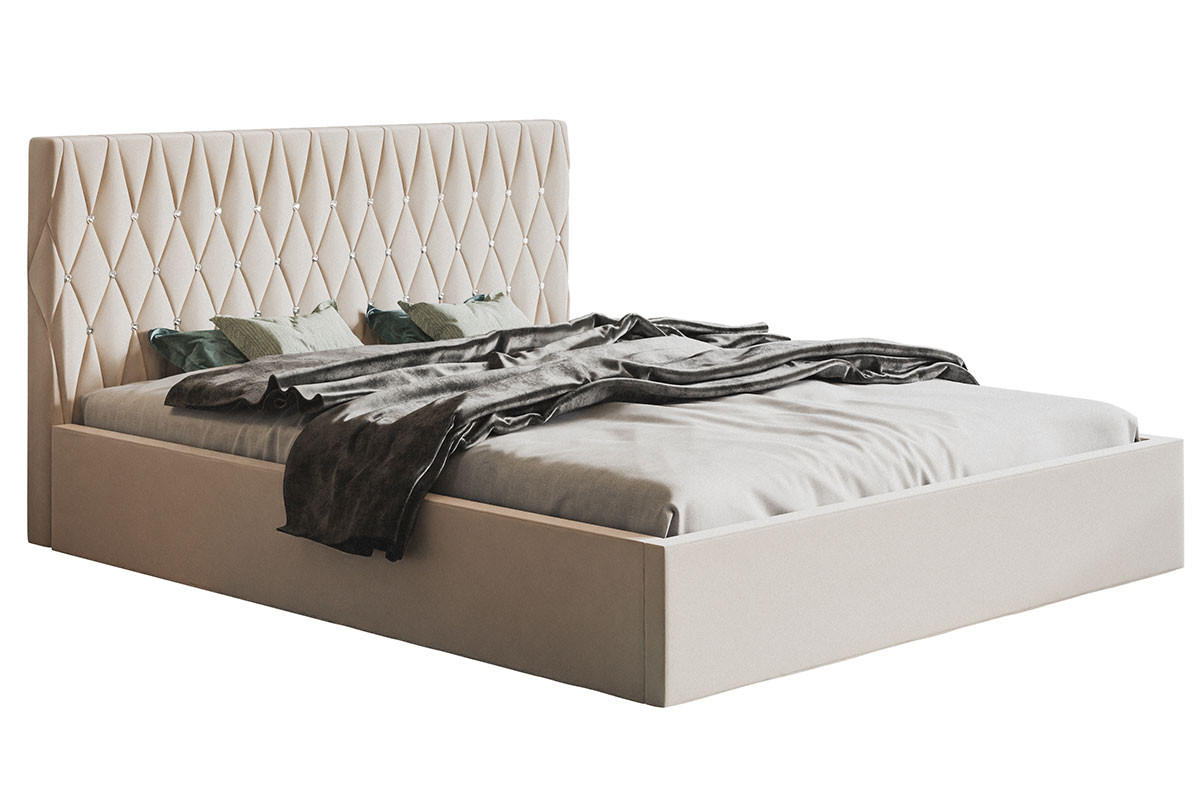 BETT Beige OLDO 3 Mit Bettkasten 180x200 cm - Beige, Textil (180/200cm) - Sepro Meble