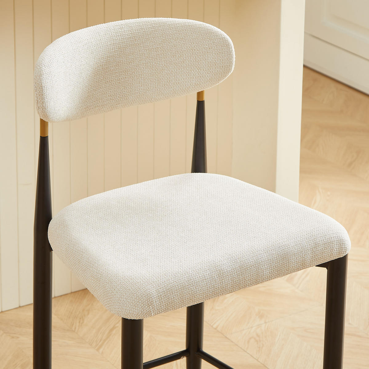 BARHOCKER DE-36387 2er-Set mit ergonomischer Rückenlehne Schwarz - Schwarz, Metall (50/94/51cm) - ComfortXL