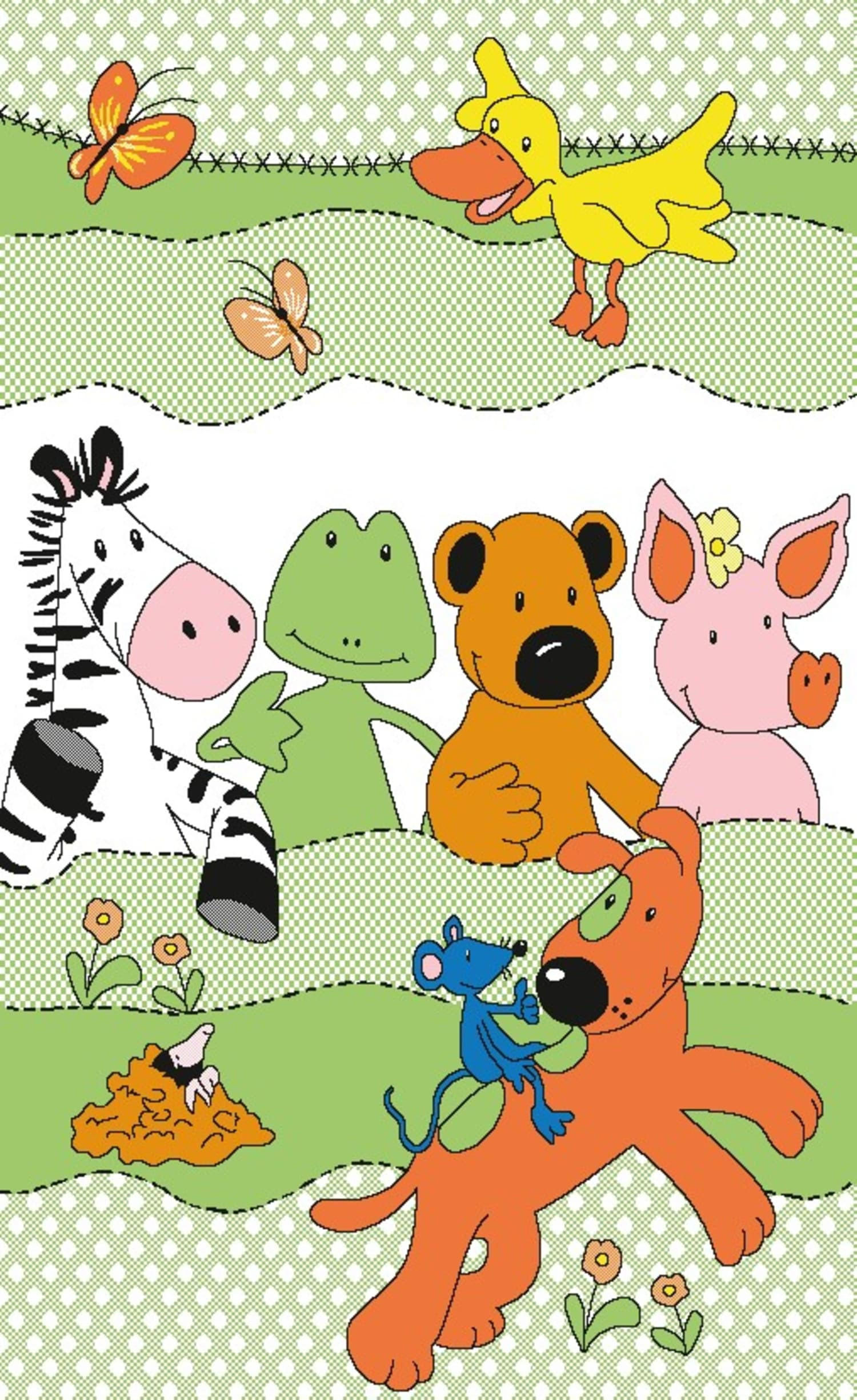 KINDERTEPPICH 120/170 cm Lieben Sieben 730 - Grün, Kunststoff (120/170cm)