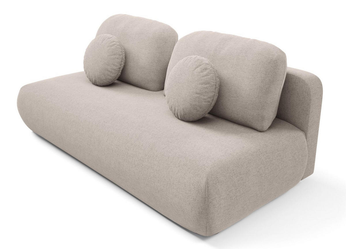 SOFA Beige OTO Mit Bonnellfederkern - Beige, Textil (206/90/92cm) - Sepro Meble