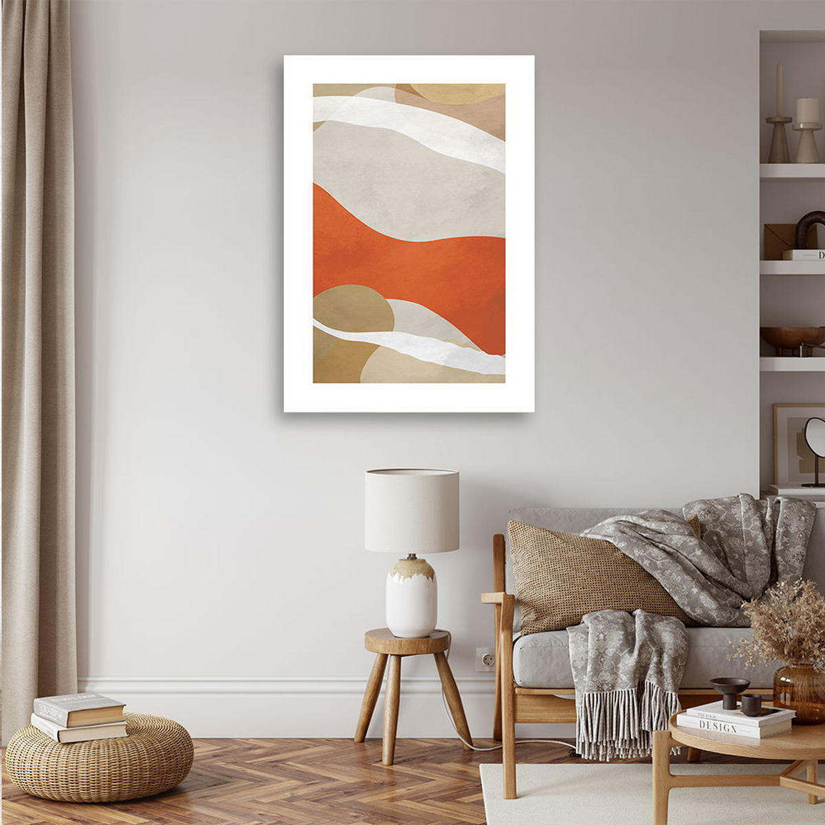 KUNSTDRUCK Orange 70/100 cm - Orange, Textil (70/100cm) - KUNSTLOFT