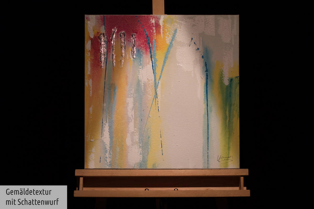 ACRYLBILD HANDGEMALT 50/50 cm - Multicolor, Holz/Textil (1/50cm) - KUNSTLOFT