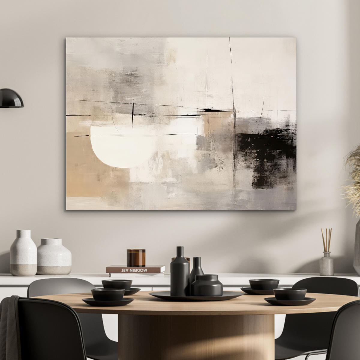 KOVOVÝ OBRAZ Abstraktné - Umenie - Sivé 80x60 cm - svetlosivá, kov (80/60cm) - MuchoWow