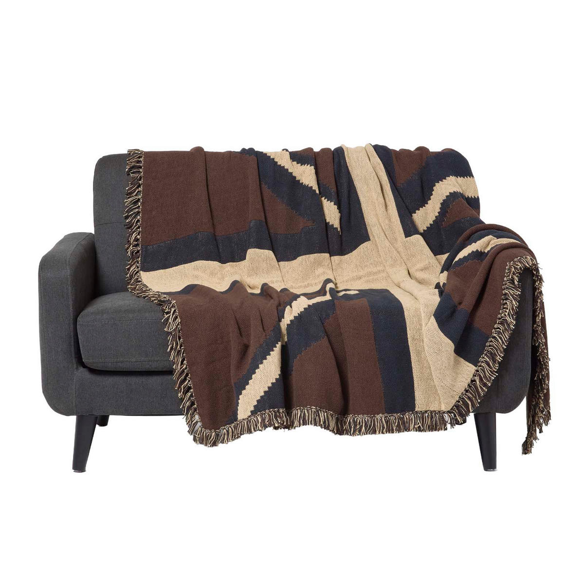 JACQUARD-WOHNDECKE Union Jack 150/200 cm Limited Edition, 100% Baumwolle - Multicolor, Textil (200/150cm) - Homescapes