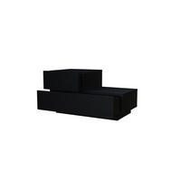 NACHTTISCH Chester Holzoptik Schwarz LED mit 2 Schubladen 9727 - Schwarz, Holzwerkstoff (70/38.3/22.3cm) - moebel17