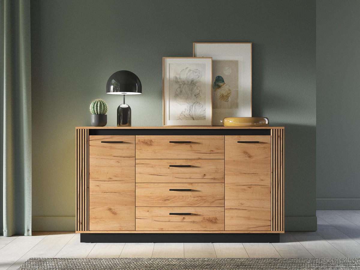 SIDEBOARD URSO Beige 160x40x90 cm - Beige, Holzwerkstoff (160/90/40cm) - FURNLUX