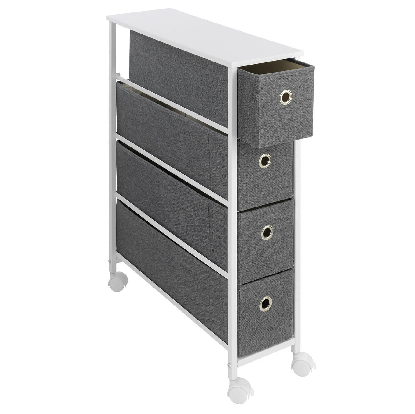 KÜCHENREGAL auf Rollen Anthrazitfarben 79/20/58 cm - Anthrazit, Metall (20/58/79cm) - Maximex