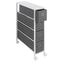 KÜCHENREGAL auf Rollen Anthrazitfarben 79/20/58 cm - Anthrazit, Metall (20/58/79cm) - Maximex