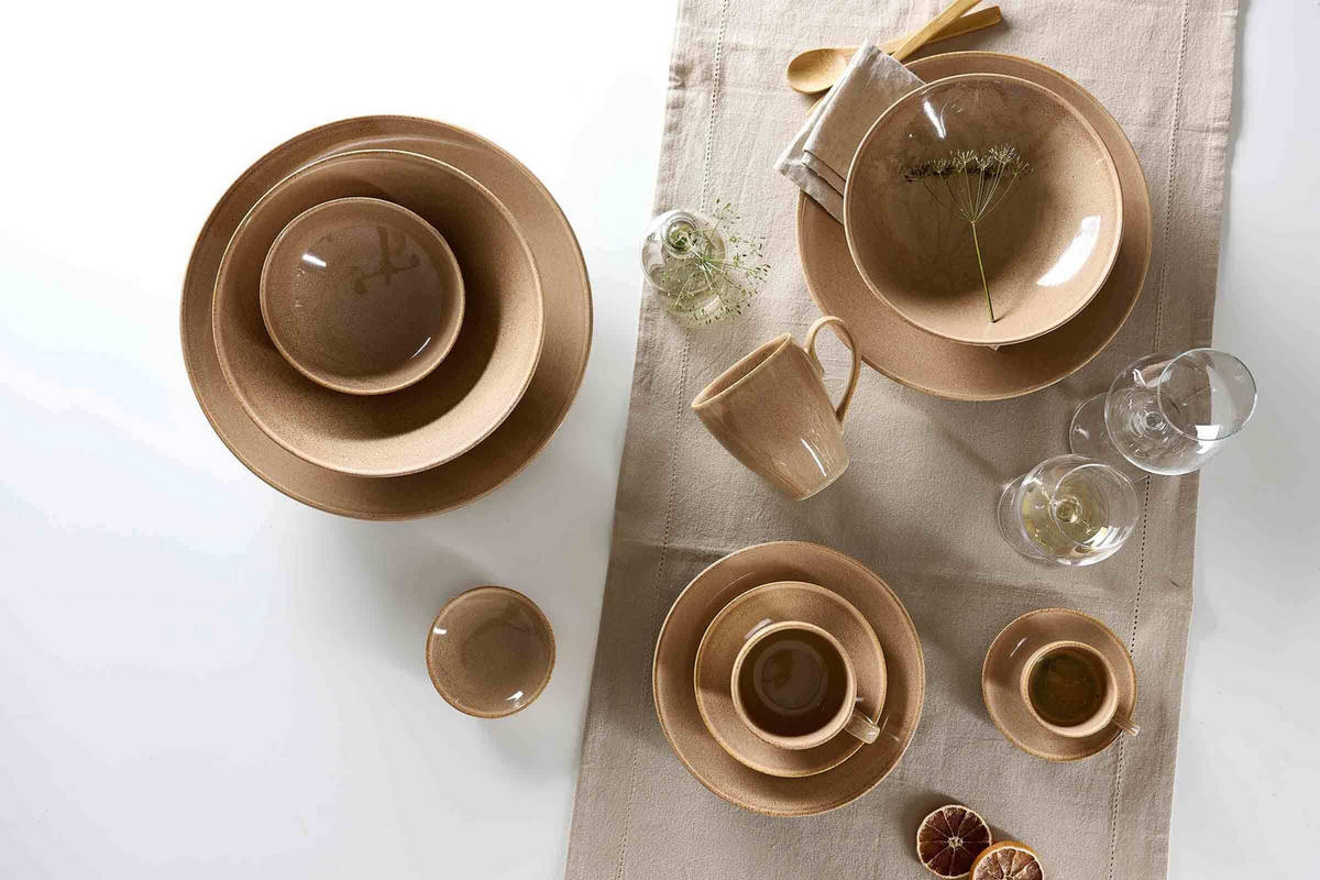 SERVIERPLATTEN Sahara Hellbraun ø 31 cm 2er Set - Hellbraun, Keramik (31/5/31cm) - Ritzenhoff Breker