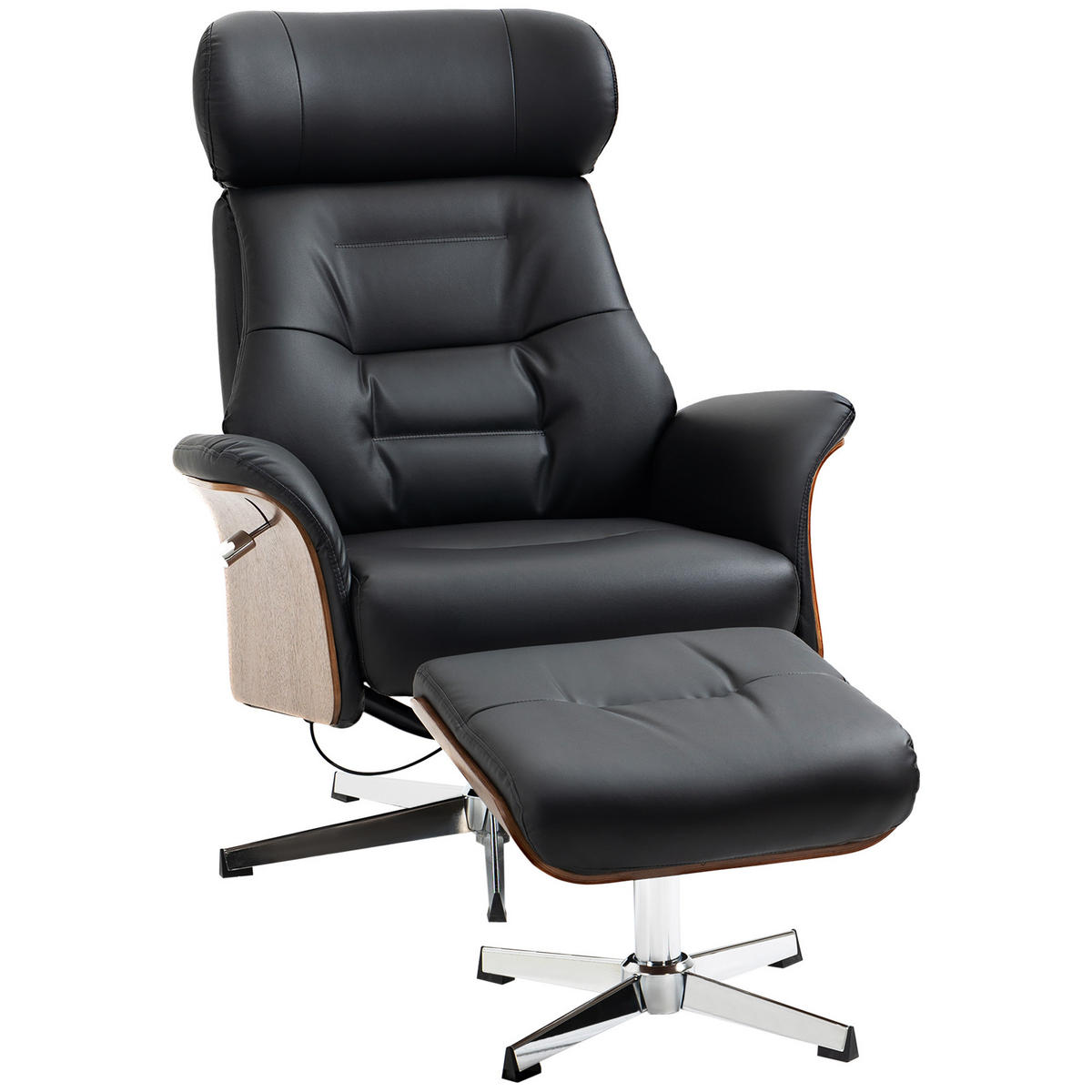 RELAXSESSEL DE-07613 360° drehbar mit Liegefunktion Schwarz - Schwarz, Metall (84/108/80cm) - ComfortXL