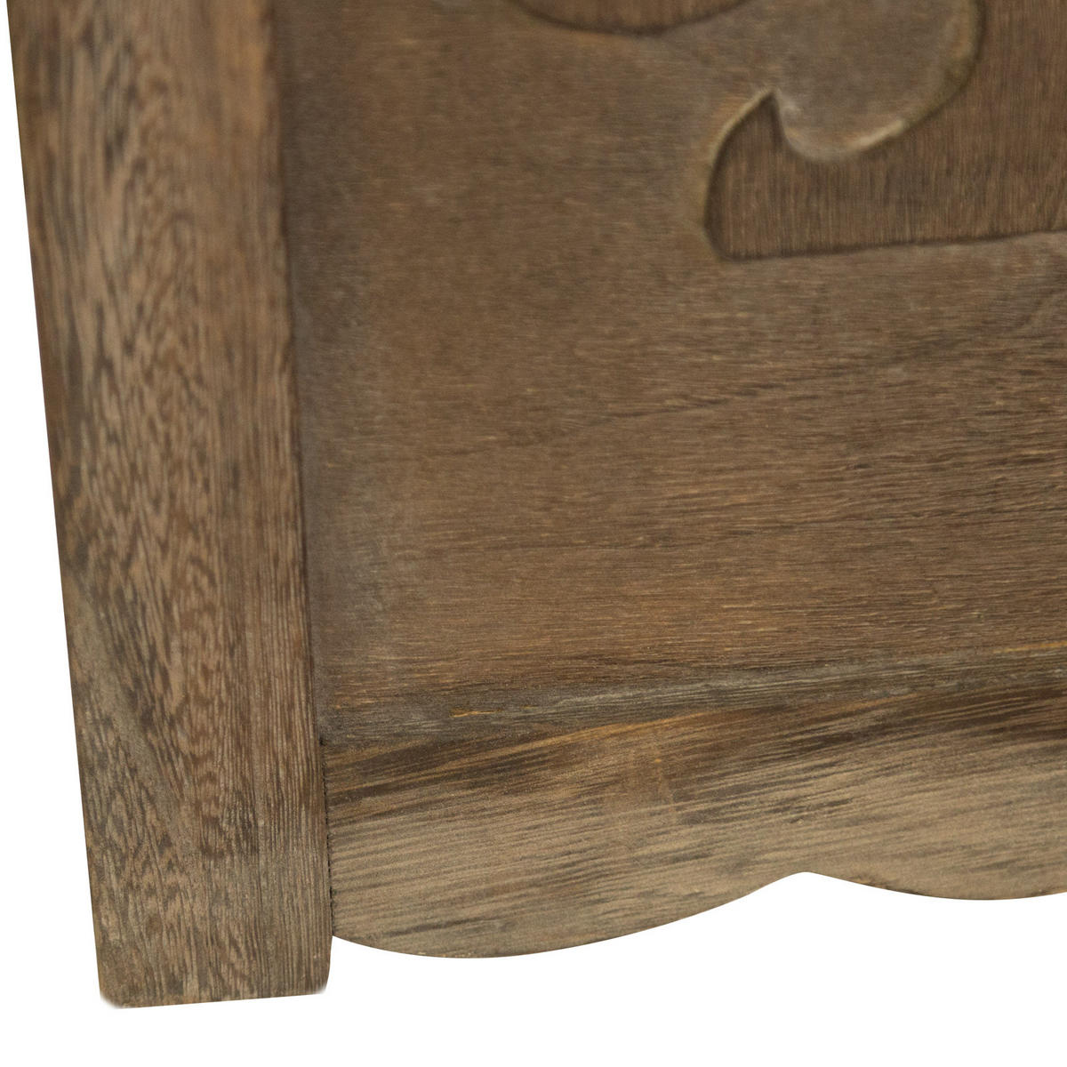 PARAVENT 4-tlg. 160/170 cm Braun Holzverzierung - Braun, Holz (160/170/2cm) - Homestyle4u