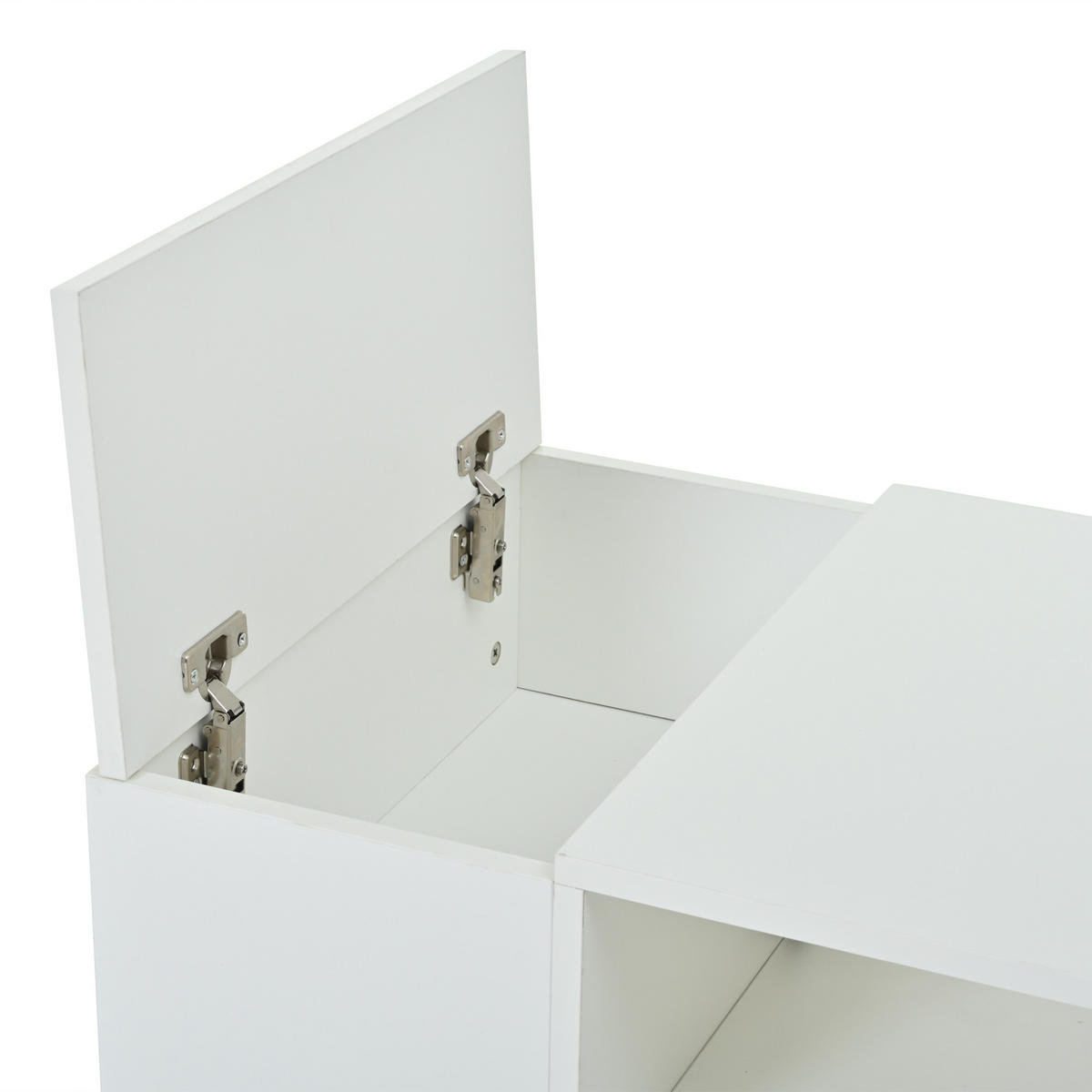 COUCHTISCH DE-122 LED 1-Schublade Weiß - Weiß, Holzwerkstoff (50/100/40cm) - ComfortXL