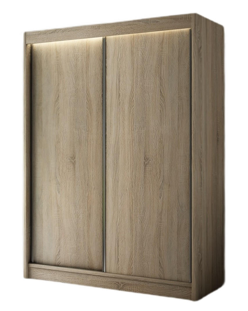 SCHRANK Sonoma Eiche BERGO Schiebetür 120 cm - Multicolor, Holzwerkstoff (120/215/61cm) - Sepro Meble