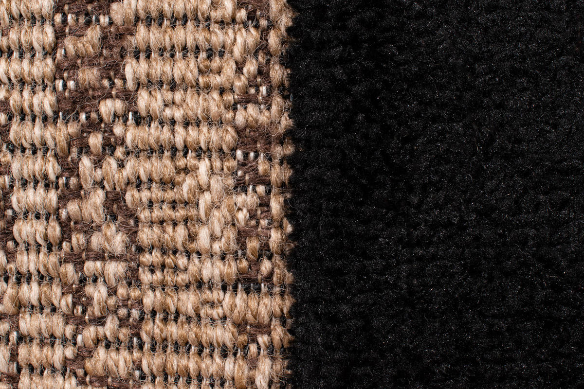 TEPPICH mit Juteoptik schwarzem grafischem Palma 200x290 cm - Schwarz, Textil (200/290cm) - Nazar Rugs
