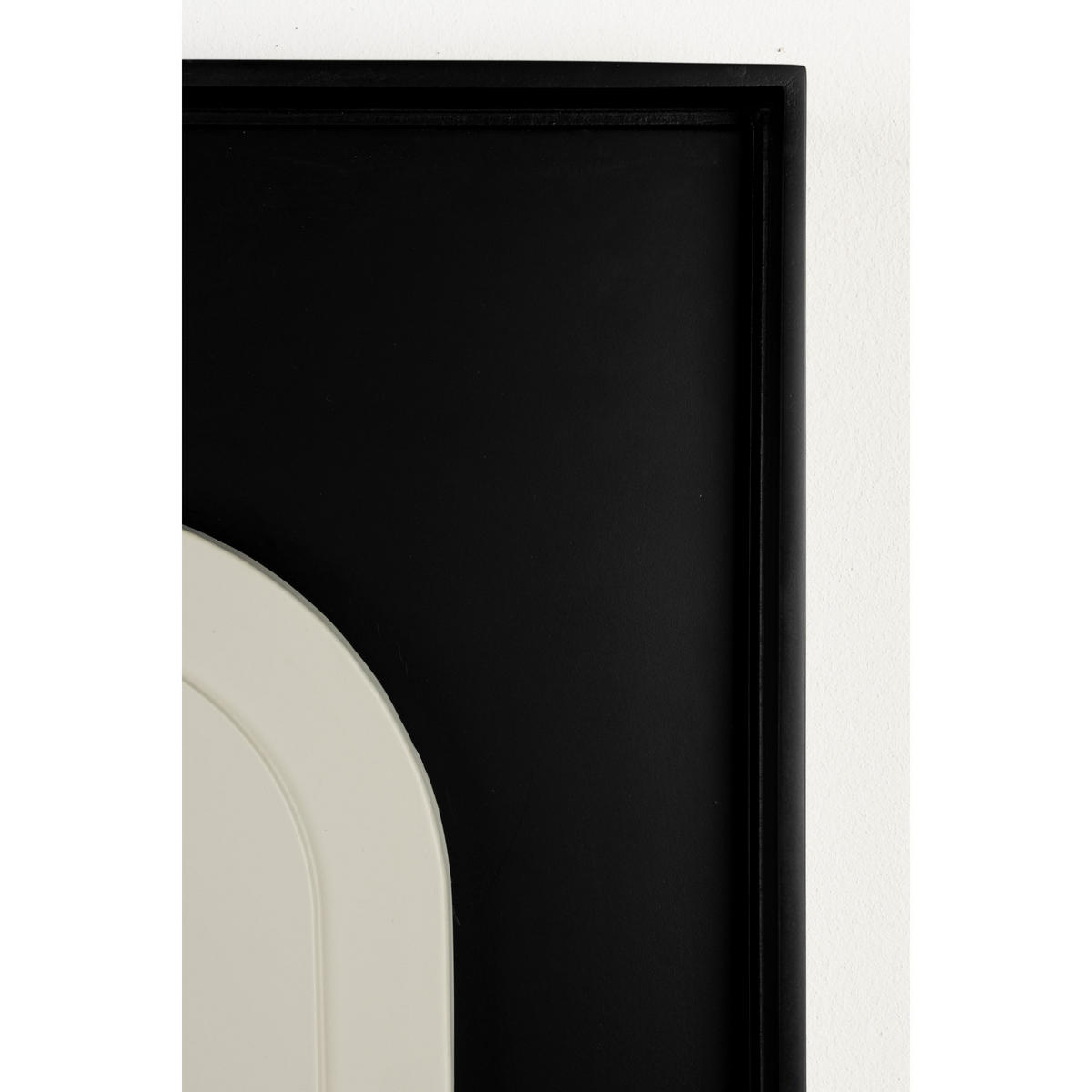 WANDDEKORATION August Schwarz/ Weiß - Schwarz, Naturmaterialien (52/4cm) - Zuiver