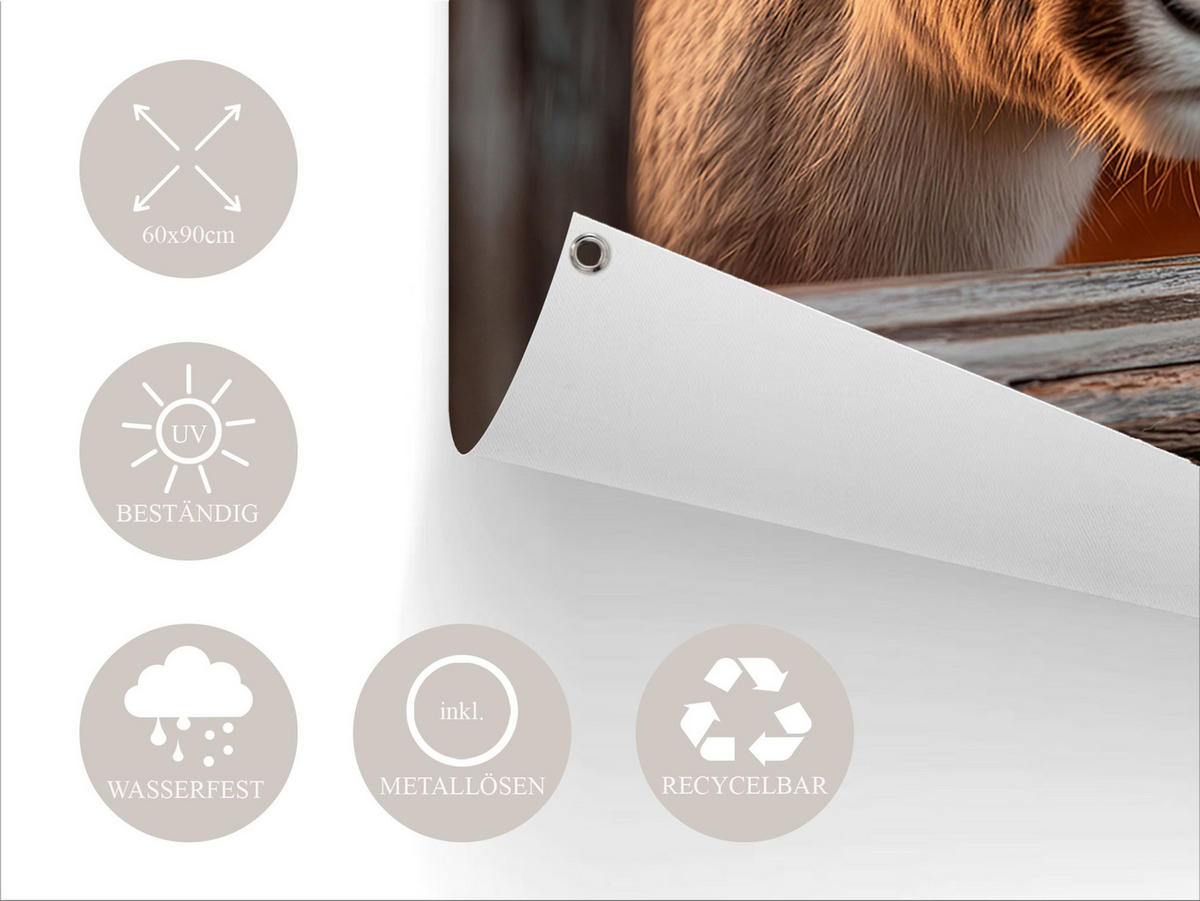 GARTEN-POSTER 60x90 cm Weihnachten - Beige, Kunststoff (60/90/2cm) - artissimo