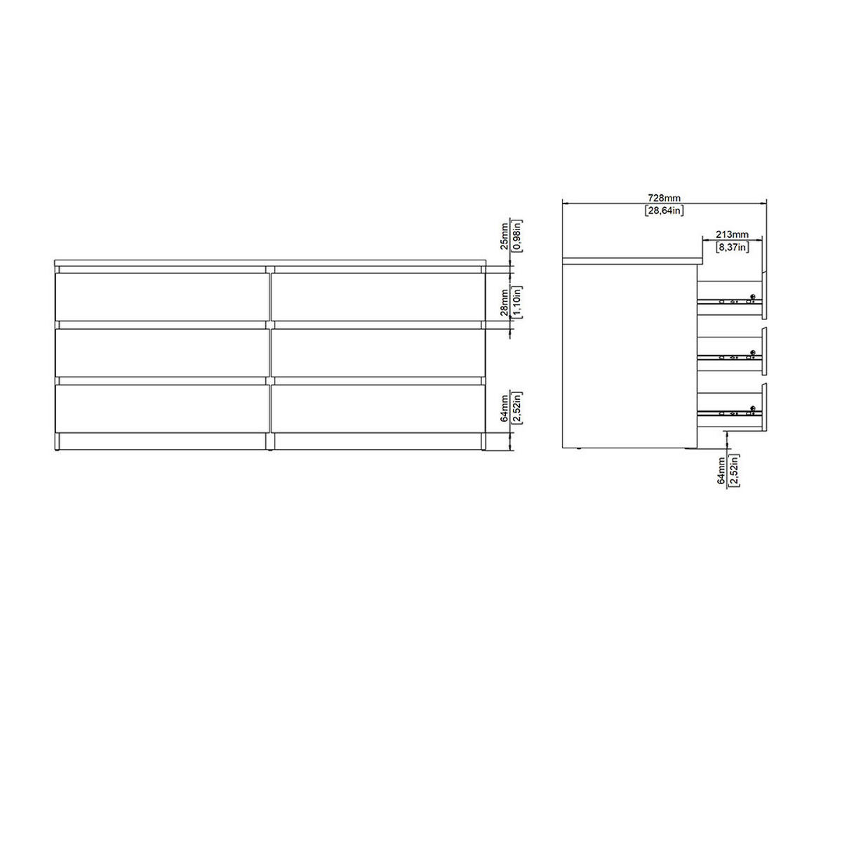 KOMMODE, Naia, Trüffel, Holzwerkstoff, 154 x 50 x 68 cm - Trüffeleichefarben, Holzwerkstoff (154/68/50cm) - ebuy24