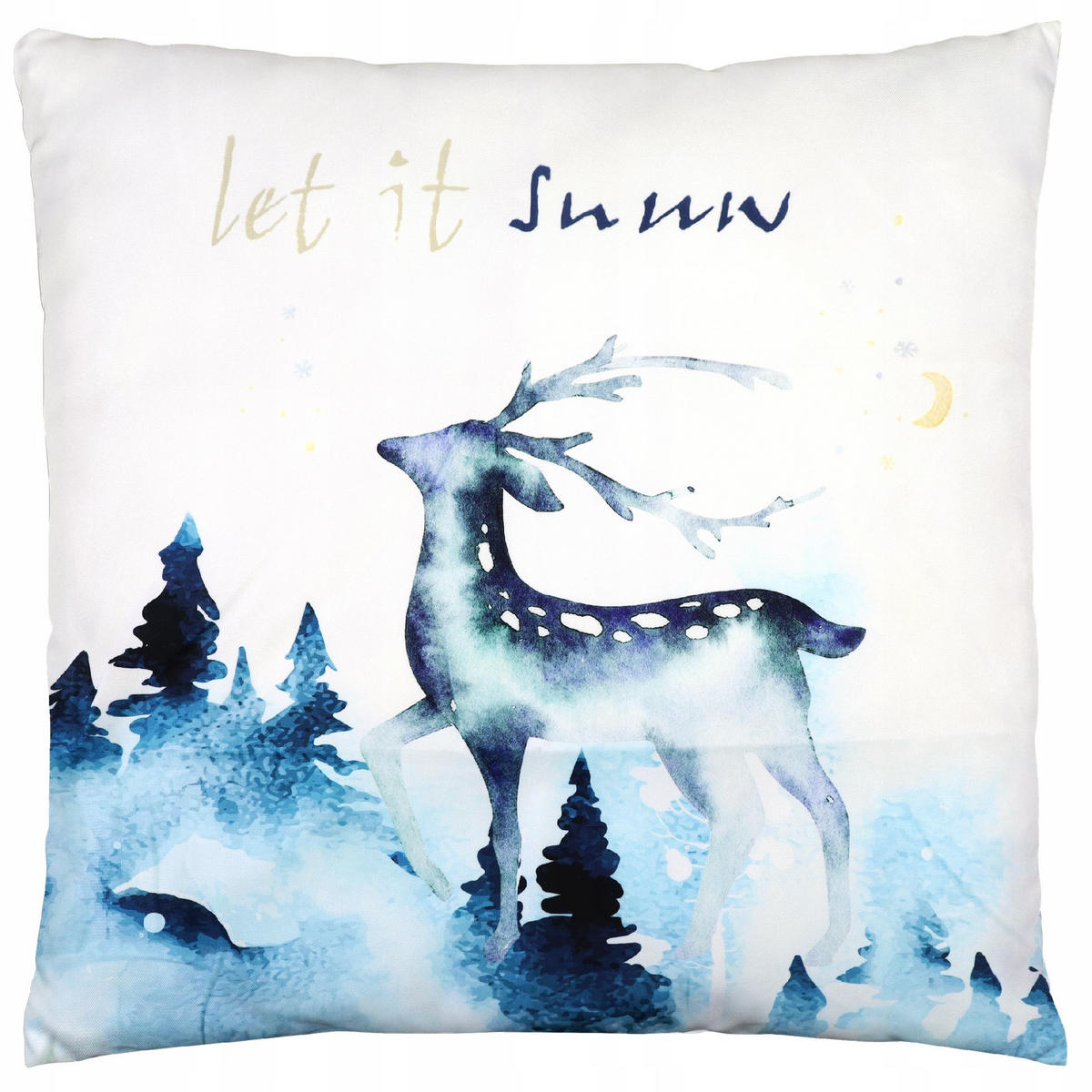 KISSENBEZUG Weihnachts Dekokissenbezug 44x44cm - Weiß Hochglanz, Textil (45/45cm) - KRUMAD