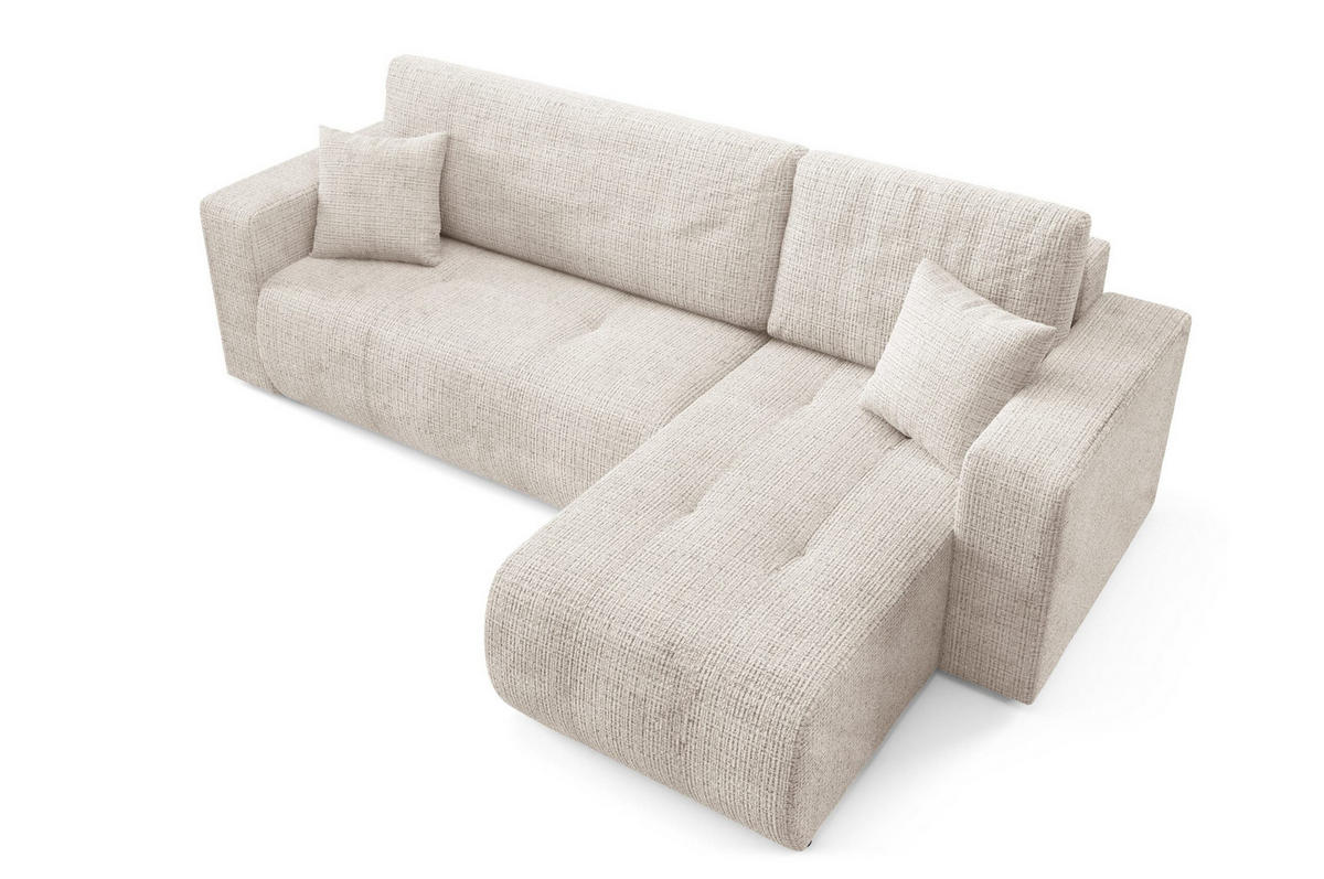 ECKSOFA mit Schlaffunktion Grau Anthrazit - Grau, Textil (244/145cm) - Furnisell