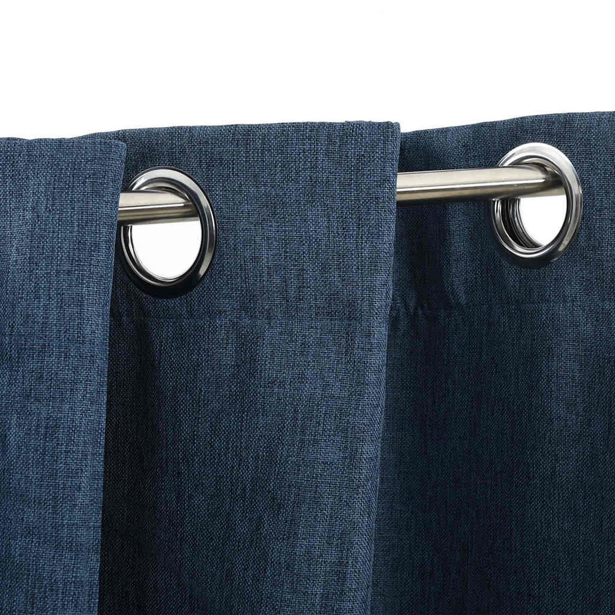 VERDUNKELUNGSVORHANG Mit Ösen Leinenoptik Blau 290/245 Cm - Blau, Textil (290/245/1cm) - vidaXL