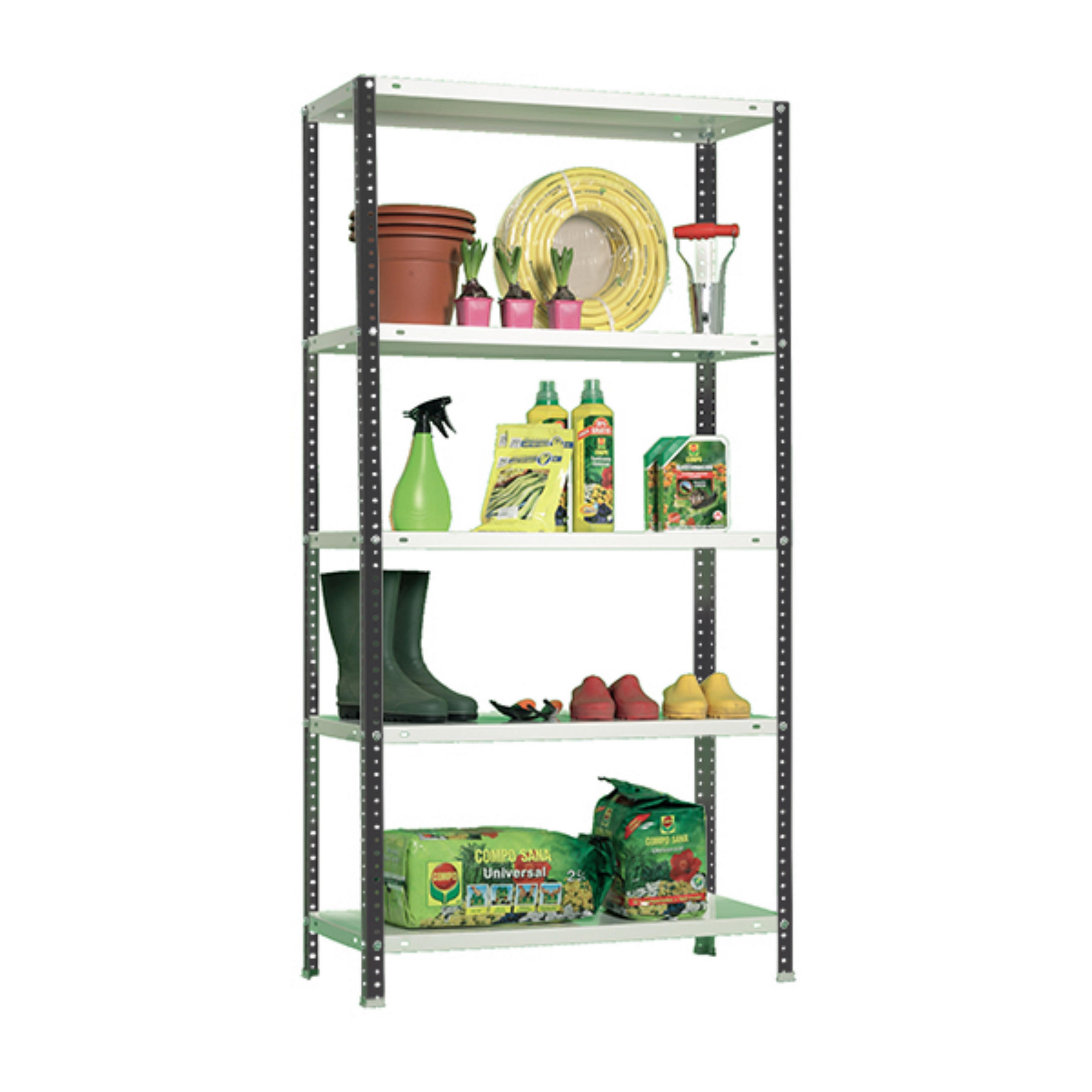 SCHRAUBREGAL PANDA | HxBxT 180x90x50cm | Fachlast 100kg | Anthrazit-Weiß - Anthrazit, Metall (90/180/50cm) - PROREGAL