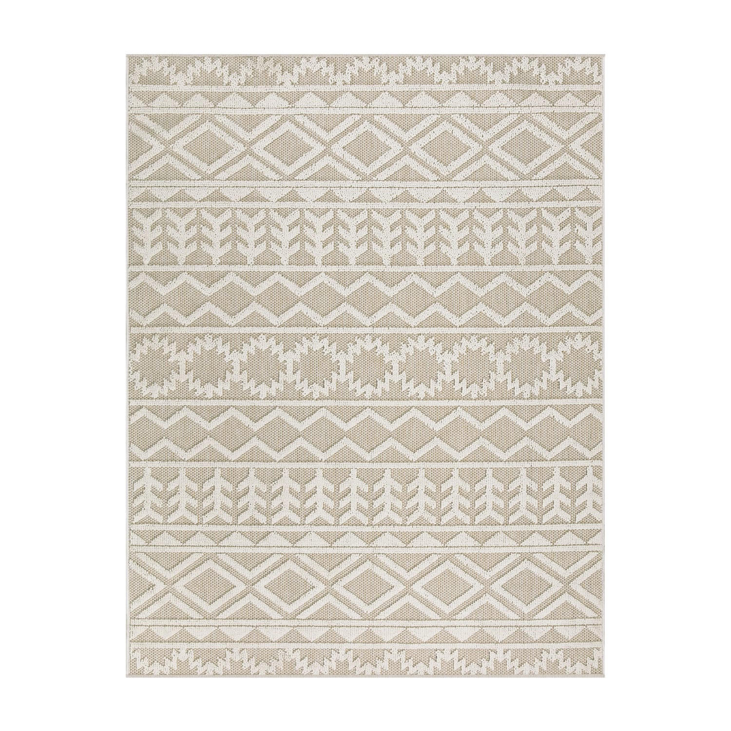 Paco Home Kurzflorteppich Creme 240x340 cm