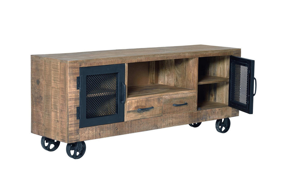 TV-SCHRANK aus Mangoholz - Braun, Holz (150/60/38cm) - Giner y Colomer