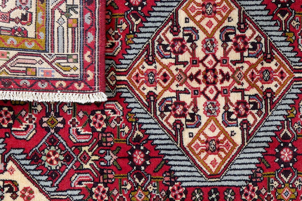 ORIENTTEPPICH handgeknüpft Assadabad Rot 118/73 cm Schurwolle - Rot, Textil (73/118cm) - Looma