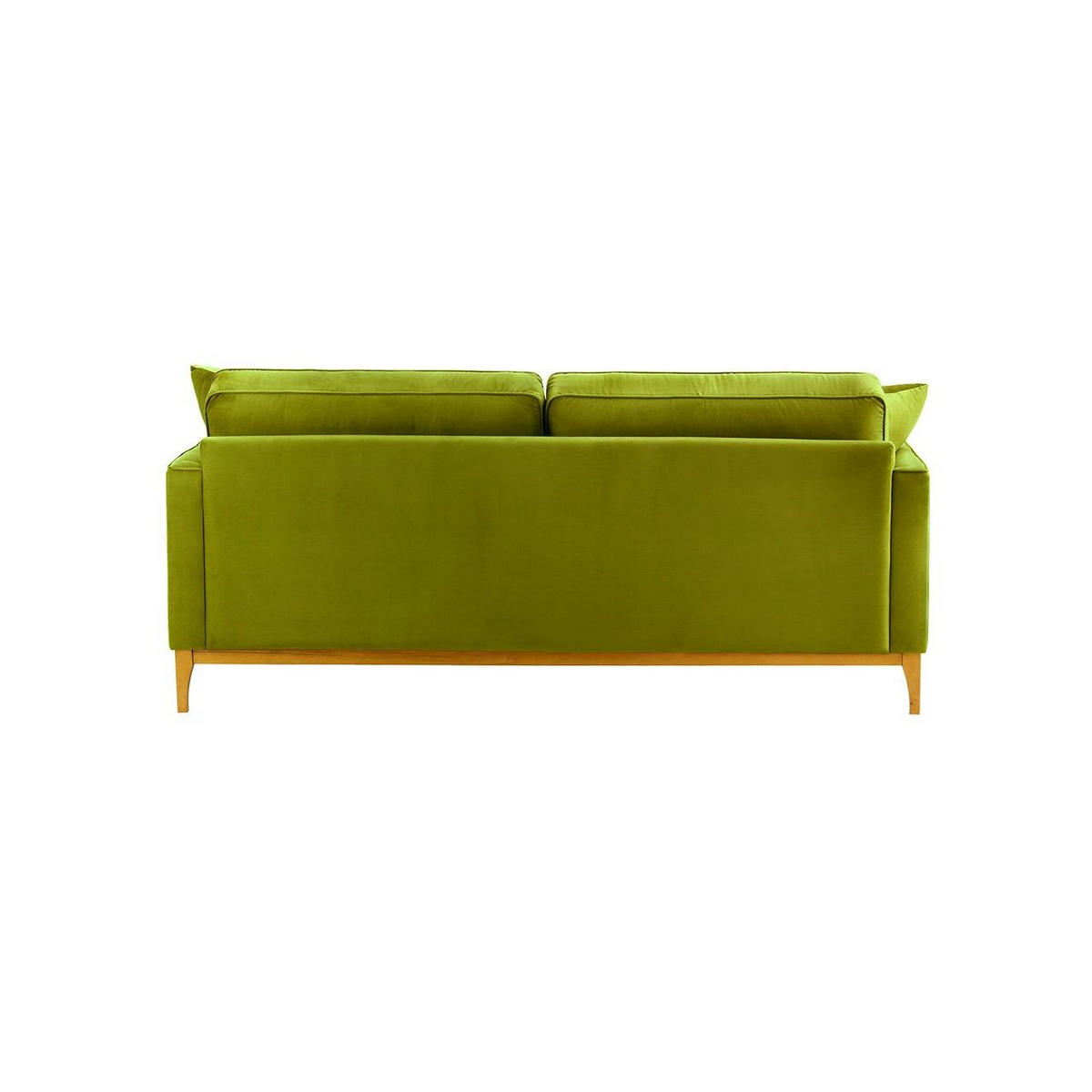 DREISITZER-SOFA Linara-Velluto 9 - Olivgrün, Holz/Textil (201/91/95cm)