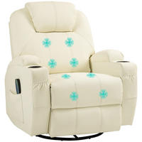 MASSAGESESSEL DE-06369 8 Massagepunkte, 135° neigbar Cremeweiß - Creme, Metall (99/106/89cm) - ComfortXL