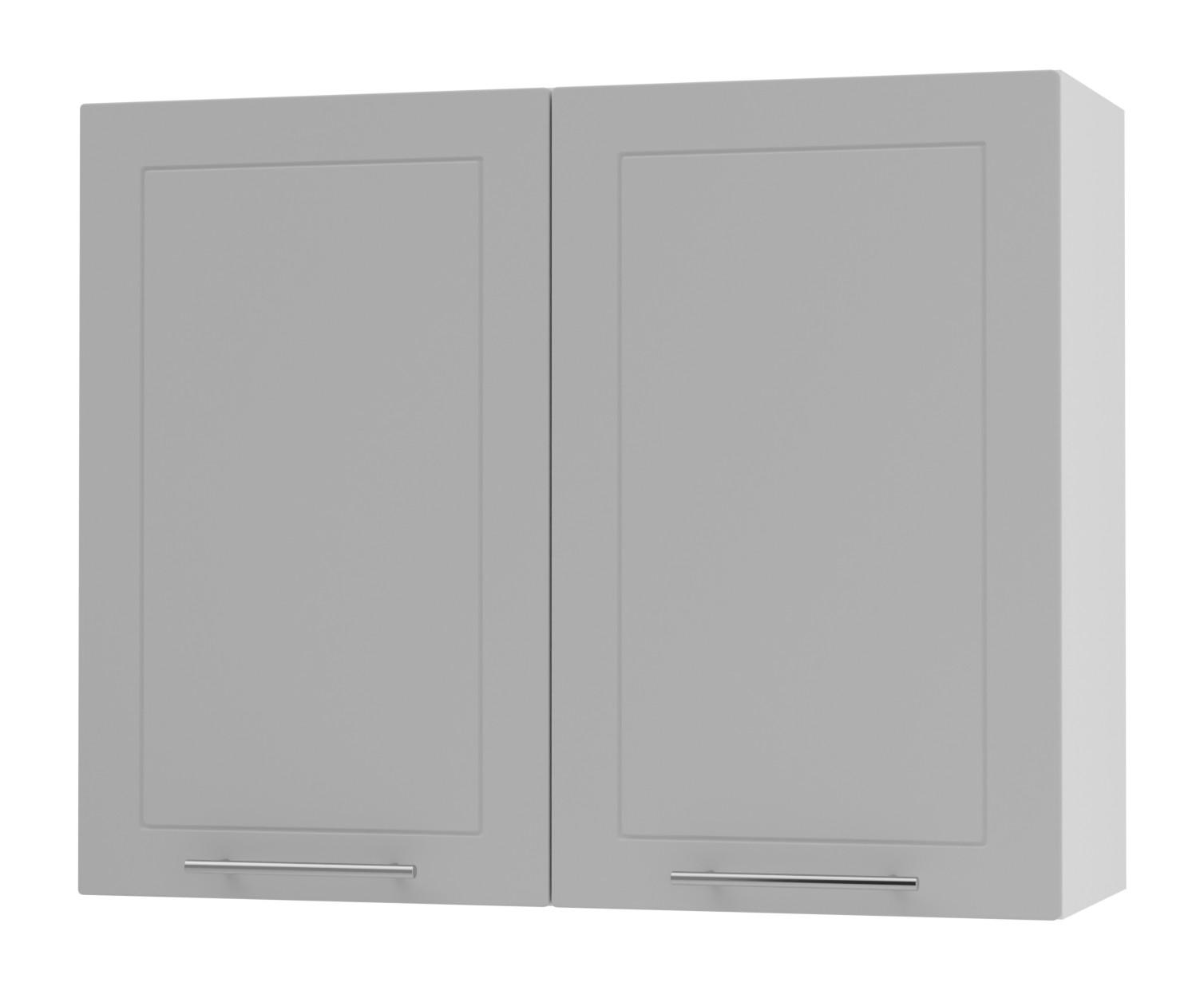 KÜCHENHÄNGESCHRANK Kvantum W3/90 Dust Grey Matt / Weiß Matt 90 / 32,5 / 72cm - Weiß/Grau, Holz/Holzwerkstoff (90/72/32.5cm) - Feldmann-Wohnen