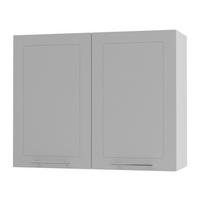 KÜCHENHÄNGESCHRANK Kvantum W3/90 Dust Grey Matt / Weiß Matt 90 / 32,5 / 72cm - Weiß/Grau, Holz/Holzwerkstoff (90/72/32.5cm) - Feldmann-Wohnen