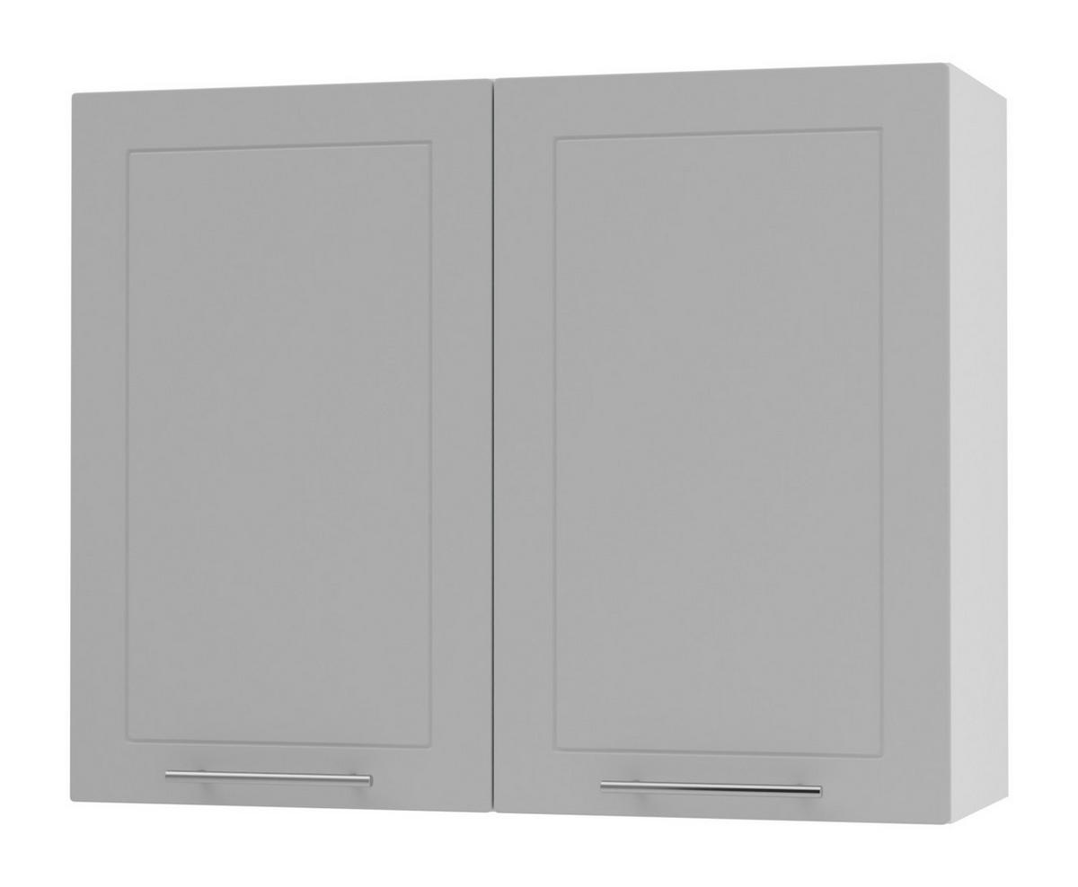 KÜCHENHÄNGESCHRANK Kvantum W3/90 Dust Grey Matt / Weiß Matt 90 / 32,5 / 72cm - Weiß/Grau, Holz/Holzwerkstoff (90/72/32.5cm) - Feldmann-Wohnen