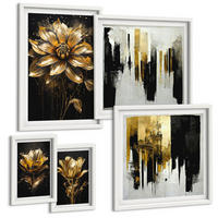 BILDER SET 5er Set - 50x50 cm & 20x30 cm & 40x60 cm Weißer Rahmen - Blumenbrücke – Lebensinspiration - Weiß, Kunststoff (40/60cm) - TULUP