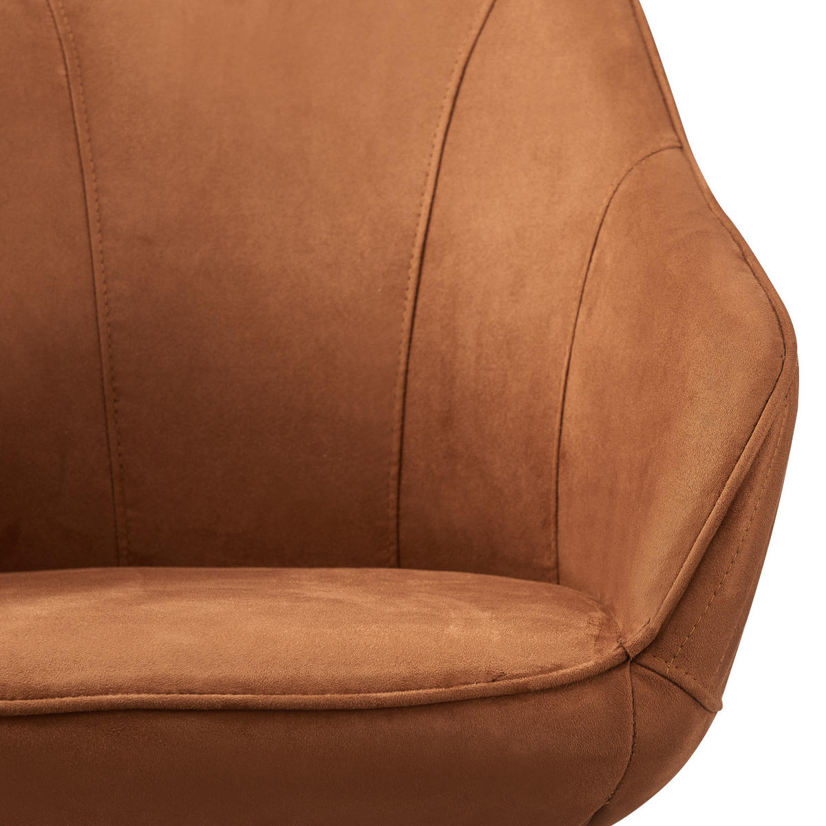 ARMLEHNSTUHL KATJA Curry - Currygelb, Textil/Metall (57/82/62cm) - B&D Home